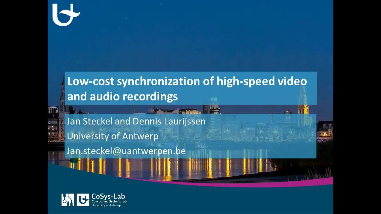 Low-cost synchronization of high-speed audio and video recordings ...